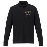 Nutritional Facts Juneteenth 1865 Black King Black Queen Performance Long Sleeve Polo