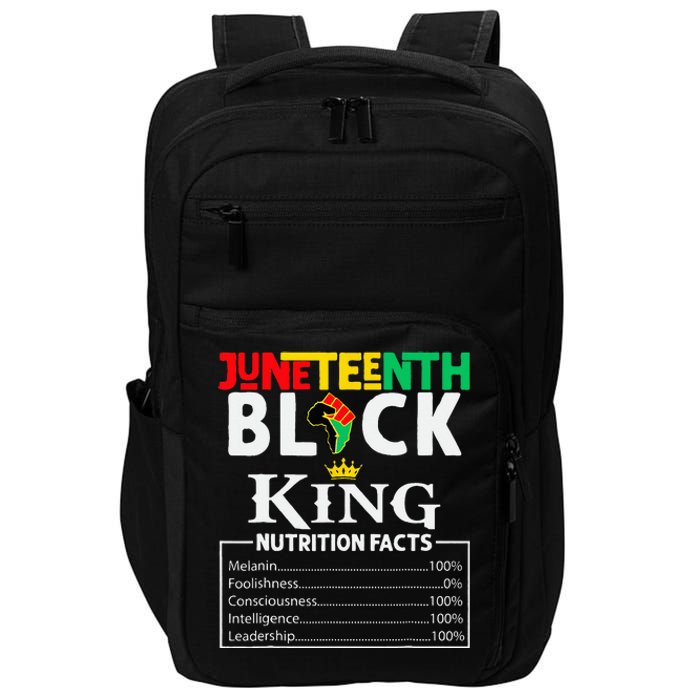 Nutritional Facts Juneteenth 1865 Black King Black Queen Impact Tech Backpack