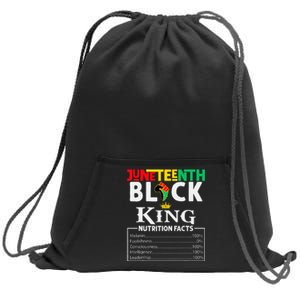 Nutritional Facts Juneteenth 1865 Black King Black Queen Sweatshirt Cinch Pack Bag