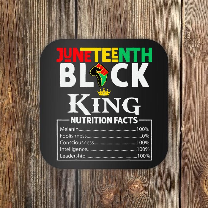 Nutritional Facts Juneteenth 1865 Black King Black Queen Coaster