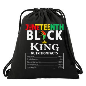 Nutritional Facts Juneteenth 1865 Black King Black Queen Drawstring Bag