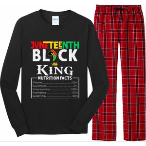 Nutritional Facts Juneteenth 1865 Black King Black Queen Long Sleeve Pajama Set