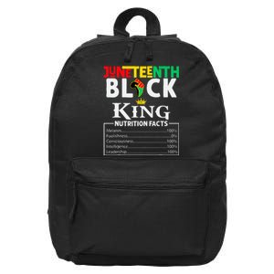 Nutritional Facts Juneteenth 1865 Black King Black Queen 16 in Basic Backpack