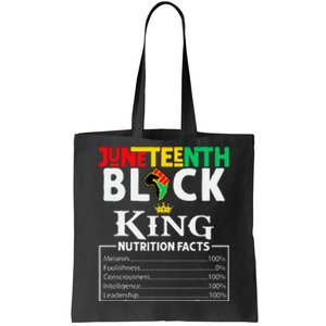 Nutritional Facts Juneteenth 1865 Black King Black Queen Tote Bag