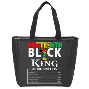 Nutritional Facts Juneteenth 1865 Black King Black Queen Zip Tote Bag