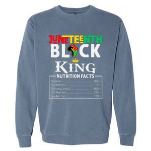 Nutritional Facts Juneteenth 1865 Black King Black Queen Garment-Dyed Sweatshirt