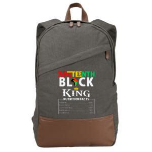 Nutritional Facts Juneteenth 1865 Black King Black Queen Cotton Canvas Backpack