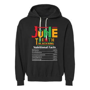 Nutritional Facts Juneteenth 1865 Black King Garment-Dyed Fleece Hoodie