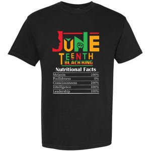 Nutritional Facts Juneteenth 1865 Black King Garment-Dyed Heavyweight T-Shirt