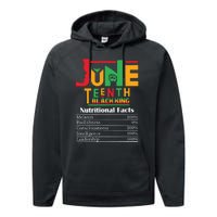 Nutritional Facts Juneteenth 1865 Black King Performance Fleece Hoodie