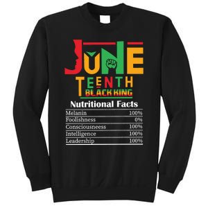 Nutritional Facts Juneteenth 1865 Black King Sweatshirt