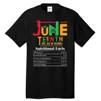 Nutritional Facts Juneteenth 1865 Black King Tall T-Shirt