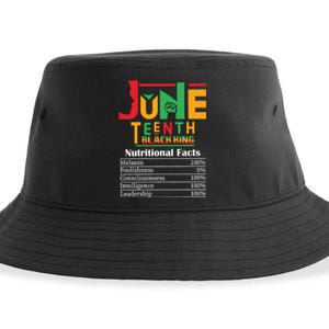 Nutritional Facts Juneteenth 1865 Black King Sustainable Bucket Hat