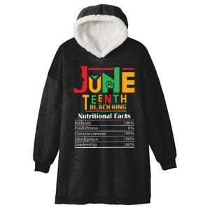 Nutritional Facts Juneteenth 1865 Black King Hooded Wearable Blanket