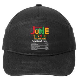 Nutritional Facts Juneteenth 1865 Black King 7-Panel Snapback Hat