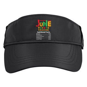 Nutritional Facts Juneteenth 1865 Black King Adult Drive Performance Visor