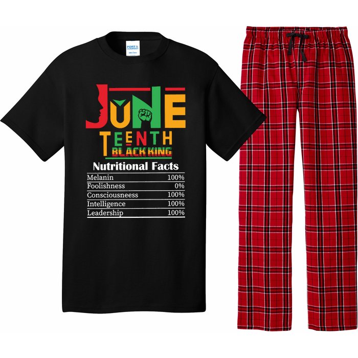 Nutritional Facts Juneteenth 1865 Black King Pajama Set