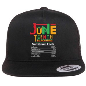 Nutritional Facts Juneteenth 1865 Black King Flat Bill Trucker Hat