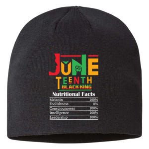 Nutritional Facts Juneteenth 1865 Black King Sustainable Beanie