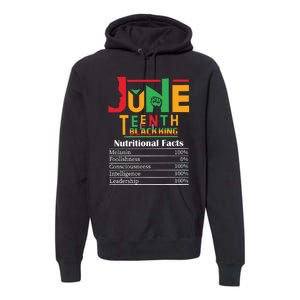 Nutritional Facts Juneteenth 1865 Black King Premium Hoodie