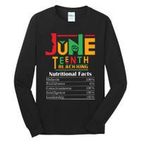 Nutritional Facts Juneteenth 1865 Black King Tall Long Sleeve T-Shirt