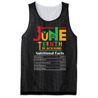 Nutritional Facts Juneteenth 1865 Black King Mesh Reversible Basketball Jersey Tank