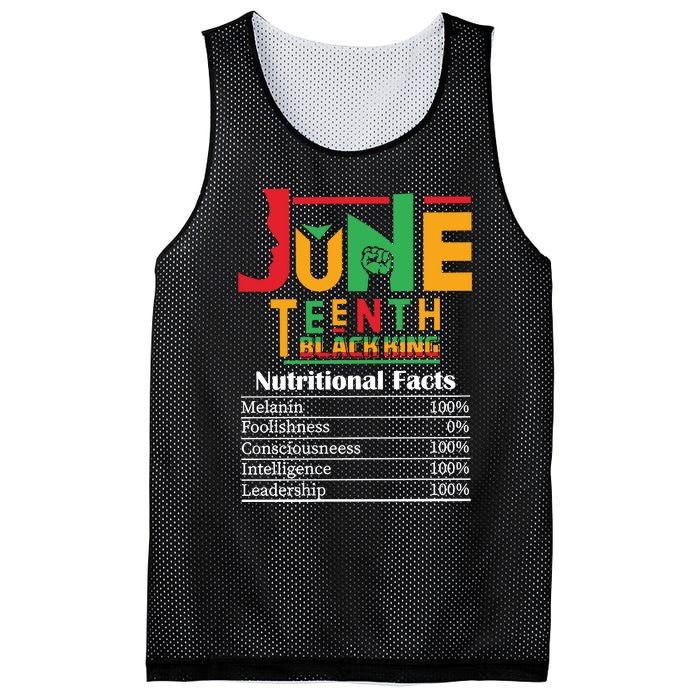 Nutritional Facts Juneteenth 1865 Black King Mesh Reversible Basketball Jersey Tank