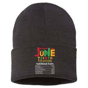 Nutritional Facts Juneteenth 1865 Black King Sustainable Knit Beanie