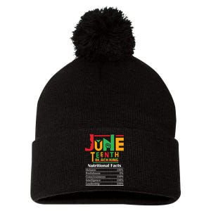 Nutritional Facts Juneteenth 1865 Black King Pom Pom 12in Knit Beanie