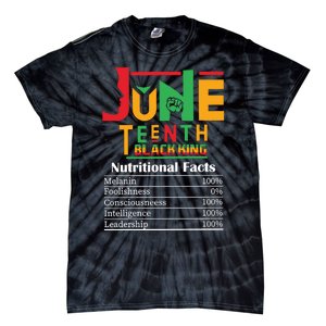 Nutritional Facts Juneteenth 1865 Black King Tie-Dye T-Shirt