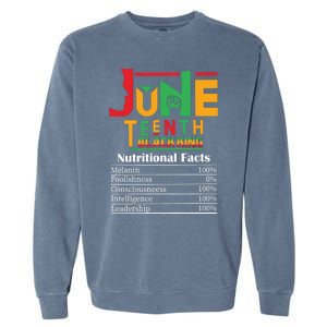 Nutritional Facts Juneteenth 1865 Black King Garment-Dyed Sweatshirt