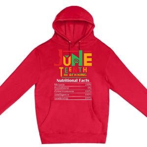 Nutritional Facts Juneteenth 1865 Black King Premium Pullover Hoodie