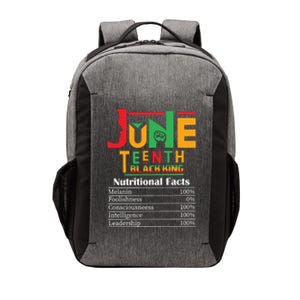 Nutritional Facts Juneteenth 1865 Black King Vector Backpack