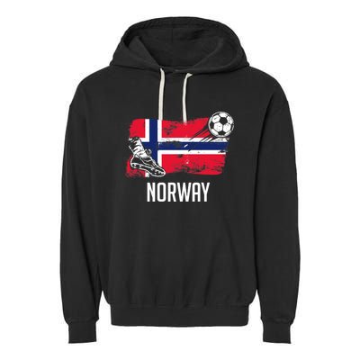 Norway Flag Jersey Norwegian Soccer Team Norwegian Premium Garment-Dyed Fleece Hoodie