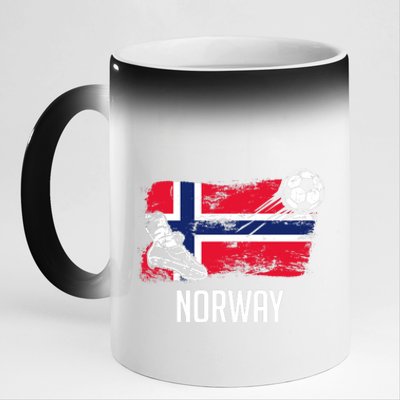 Norway Flag Jersey Norwegian Soccer Team Norwegian Premium 11oz Black Color Changing Mug