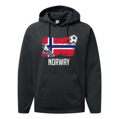 Norway Flag Jersey Norwegian Soccer Team Norwegian Premium Performance Fleece Hoodie