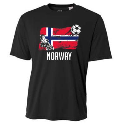 Norway Flag Jersey Norwegian Soccer Team Norwegian Premium Cooling Performance Crew T-Shirt