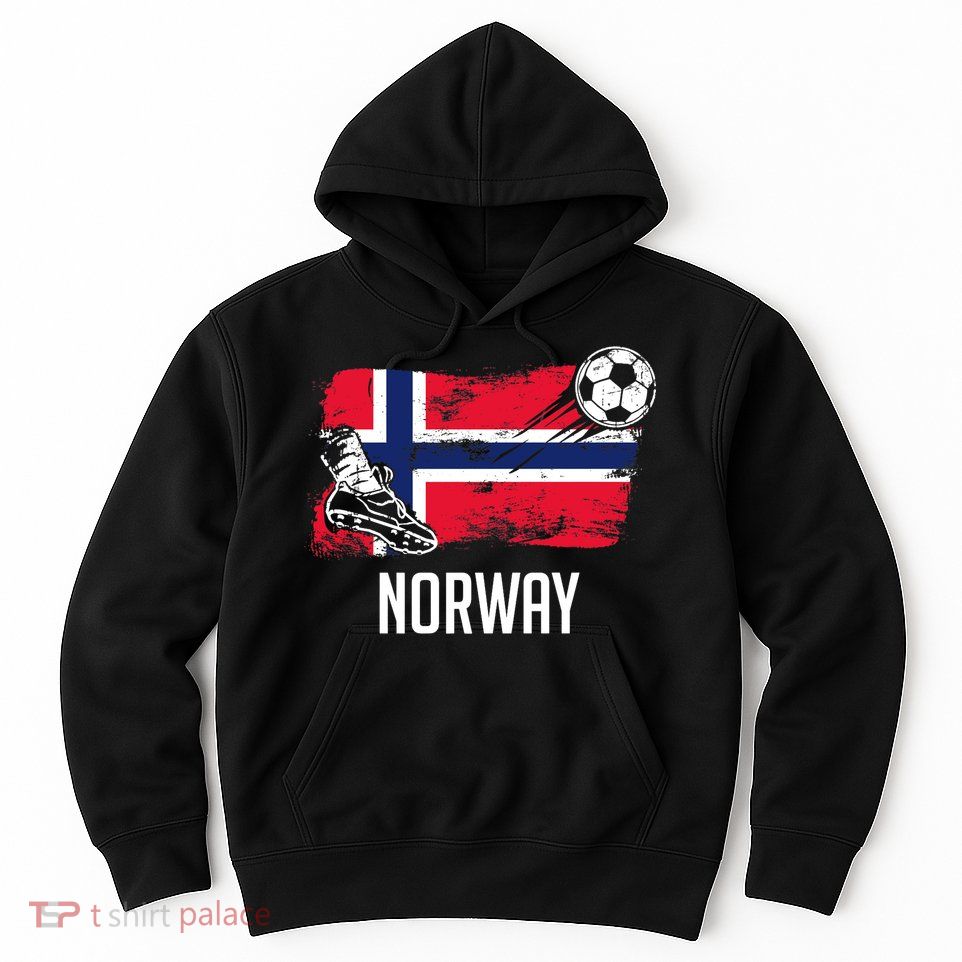 Norway Flag Jersey Norwegian Soccer Team Norwegian Premium Hoodie