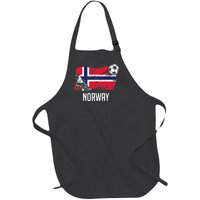 Norway Flag Jersey Norwegian Soccer Team Norwegian Premium Full-Length Apron With Pockets