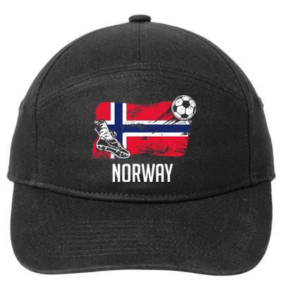 Norway Flag Jersey Norwegian Soccer Team Norwegian Premium 7-Panel Snapback Hat