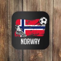 Norway Flag Jersey Norwegian Soccer Team Norwegian Premium Coaster