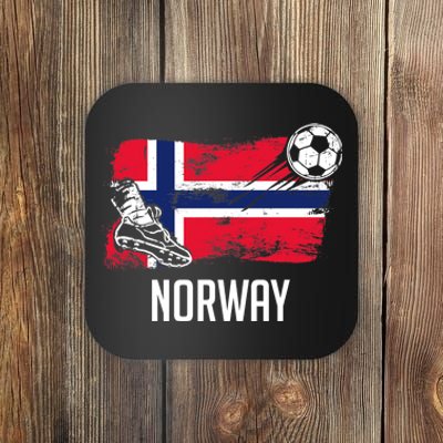 Norway Flag Jersey Norwegian Soccer Team Norwegian Premium Coaster