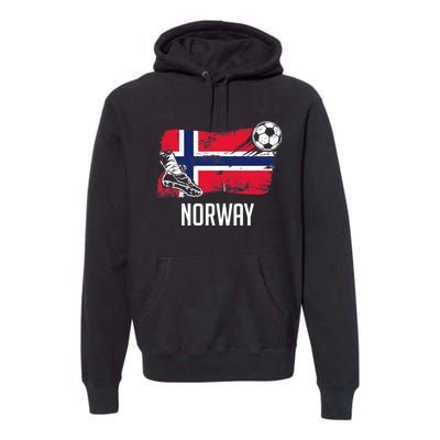 Norway Flag Jersey Norwegian Soccer Team Norwegian Premium Premium Hoodie