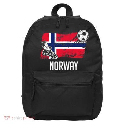 Norway Flag Jersey Norwegian Soccer Team Norwegian Premium 16 in Basic Backpack