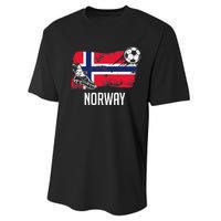 Norway Flag Jersey Norwegian Soccer Team Norwegian Premium Performance Sprint T-Shirt