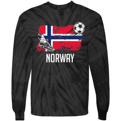 Norway Flag Jersey Norwegian Soccer Team Norwegian Premium Tie-Dye Long Sleeve Shirt