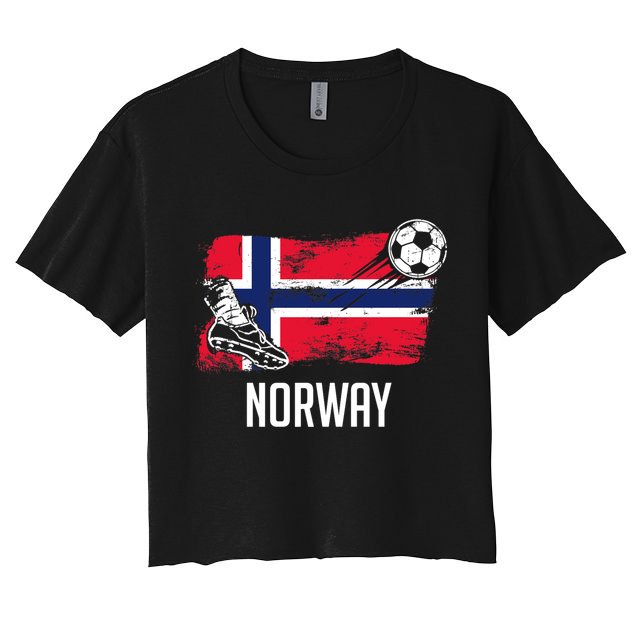 Norway Flag Jersey Norwegian Soccer Team Norwegian Premium Crop Top