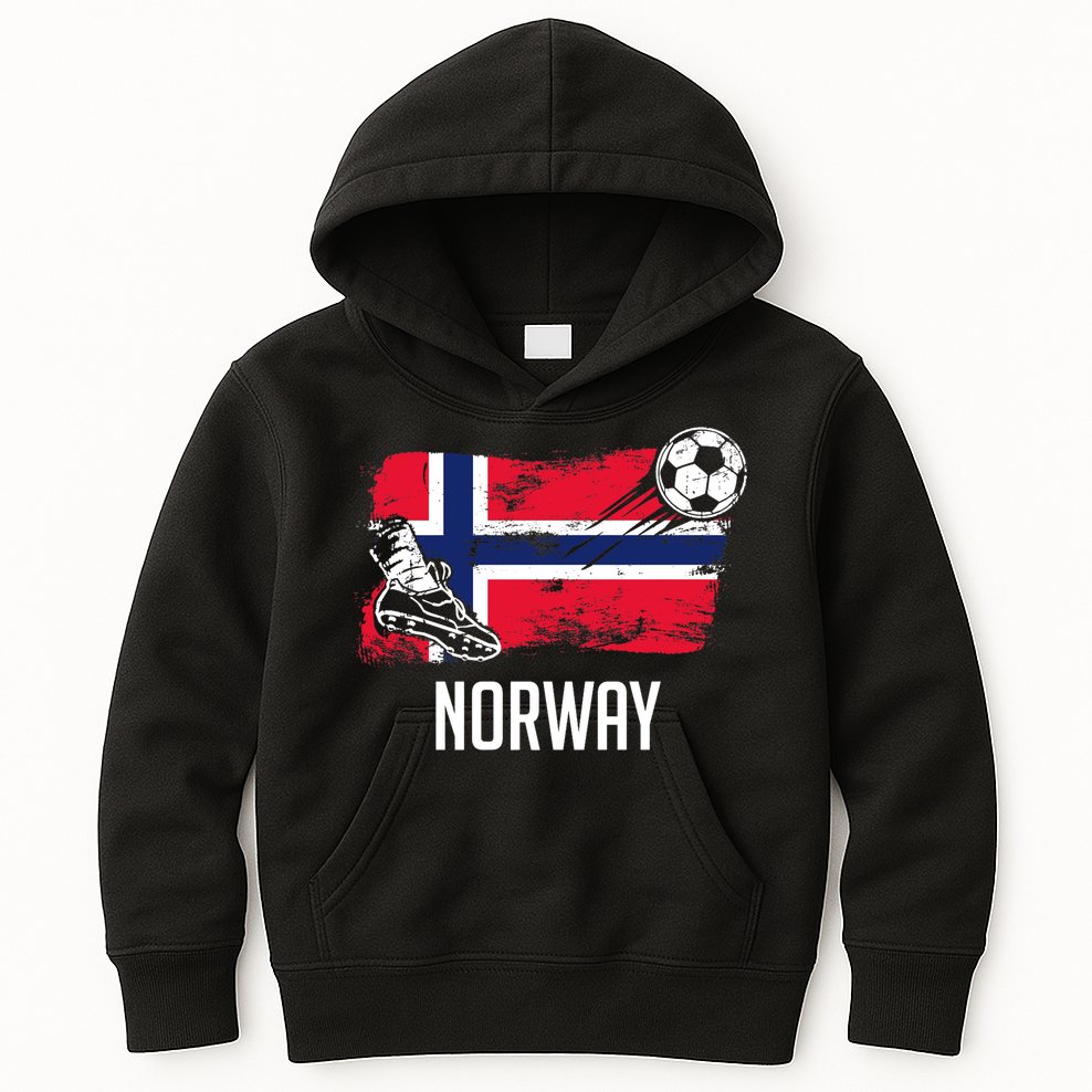 Norway Flag Jersey Norwegian Soccer Team Norwegian Premium Kids Hoodie