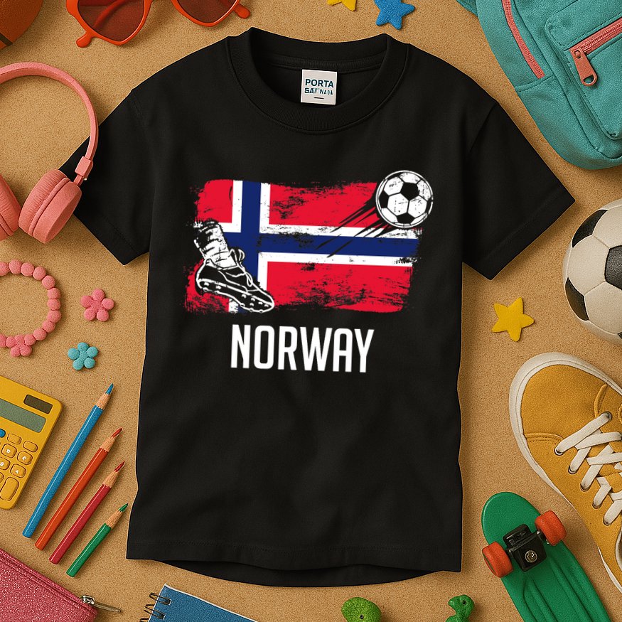 Norway Flag Jersey Norwegian Soccer Team Norwegian Premium Kids T-Shirt