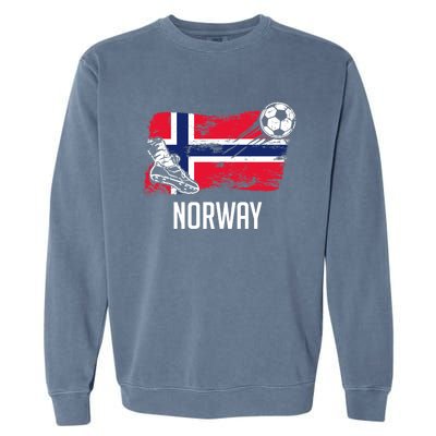 Norway Flag Jersey Norwegian Soccer Team Norwegian Premium Garment-Dyed Sweatshirt